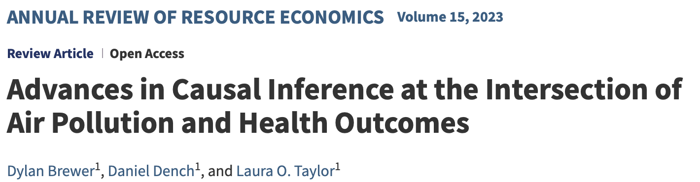 Article header: Advances in Causal Inference at the Intersection of Air Pollution and Health Outcomes