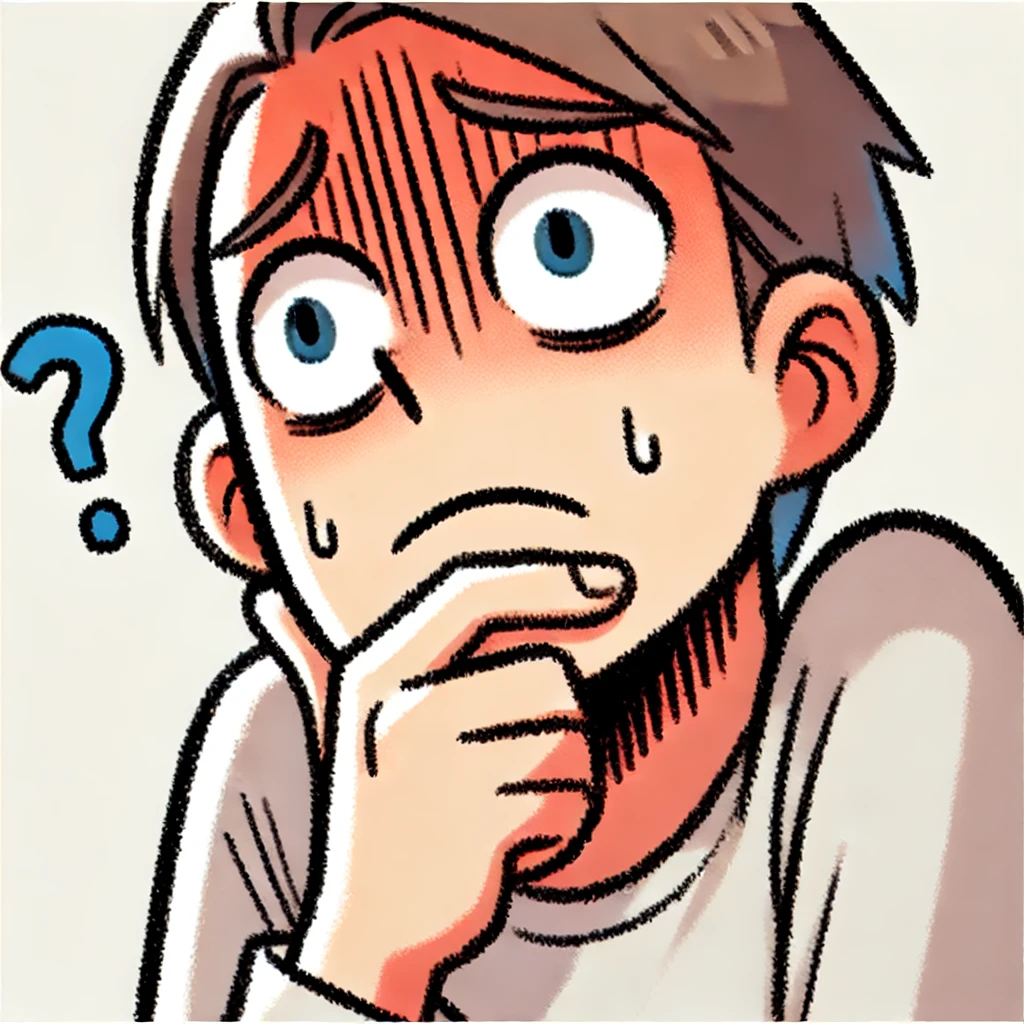 An image of a worried person